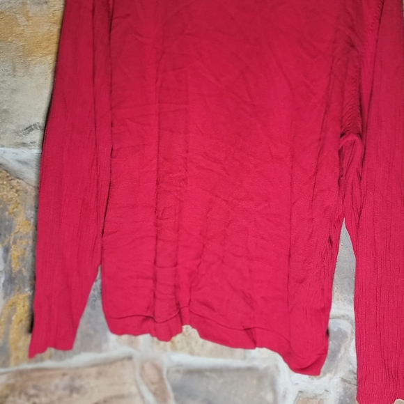 Structure red long sleeve top - Picture 2 of 2